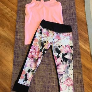 Athletic top and capris